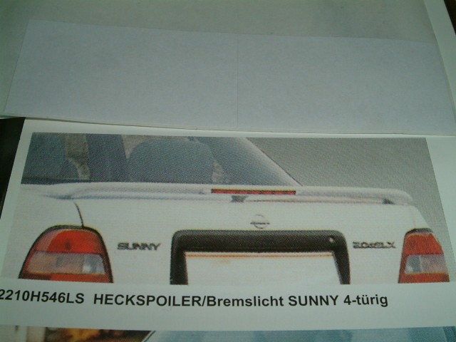 Nissan Sunny sedan 1991-1994. hátsó szárny spoiler