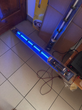 1 db 97 cm kék neon cső, JOM, kültéri- komplett készletben! 12V