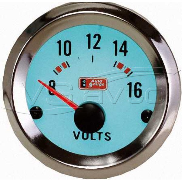 Volt mérő műszer AutoGauge 52 mm plazma számlap 2791sel
