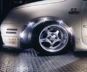 Stroboszkóp flexibilis cső fehér villanó fény 2x110 cm