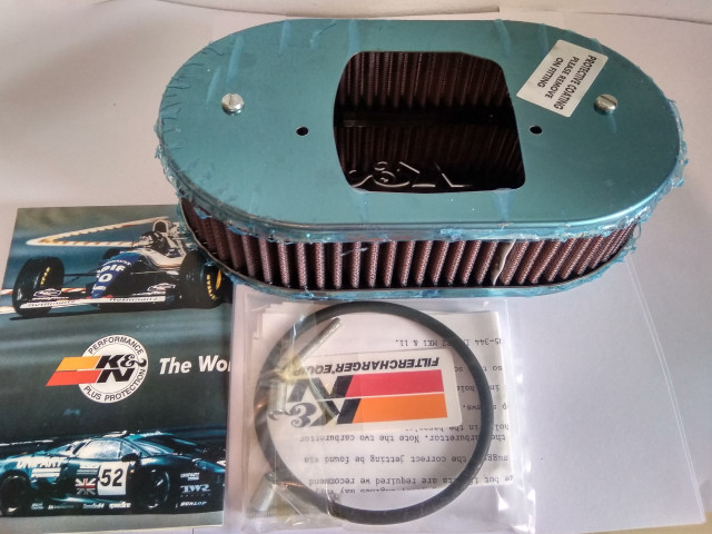 Krómházas karburátor szűrő ovális eredeti K&N 56-9014